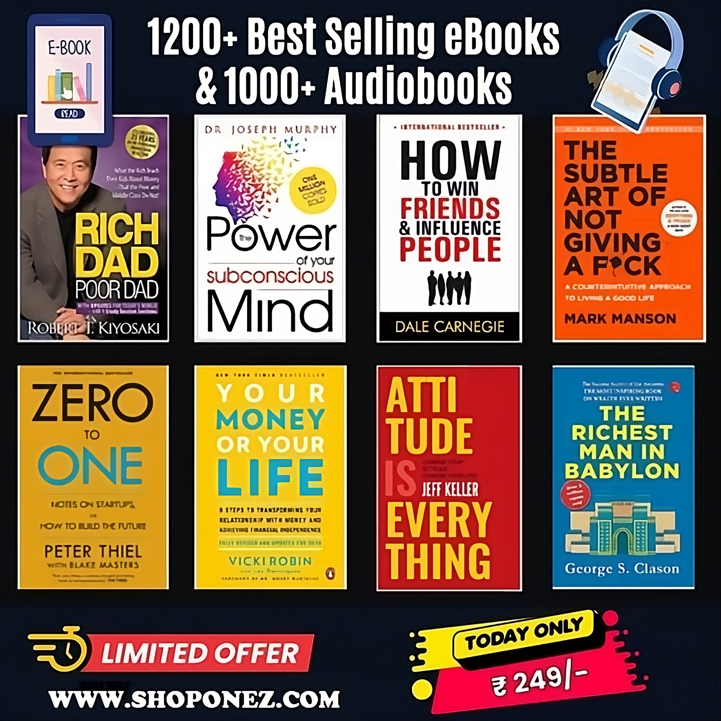 1200+ Best Selling eBooks & 1000+ Audiobooks