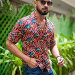 ROYAL TAIL Men's Printed Rayon Cuban Collar Casual Shirt Multicolor Roposo Clout