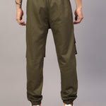 Sprouted Men's Cotton Blend Solid Multipocket Cargo Jogger Roposo Clout