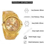 Men's Golden Stainless Steel Watches Roposo Clout