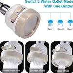 360 Degree Rotating Water-Saving Sprinkler, Faucet Aerator, 3-Step Adjustable Head Nozzle Splash-Proof Filter Extender Sprayer for Kitchen-Sink, Bathroom 056cc4-2