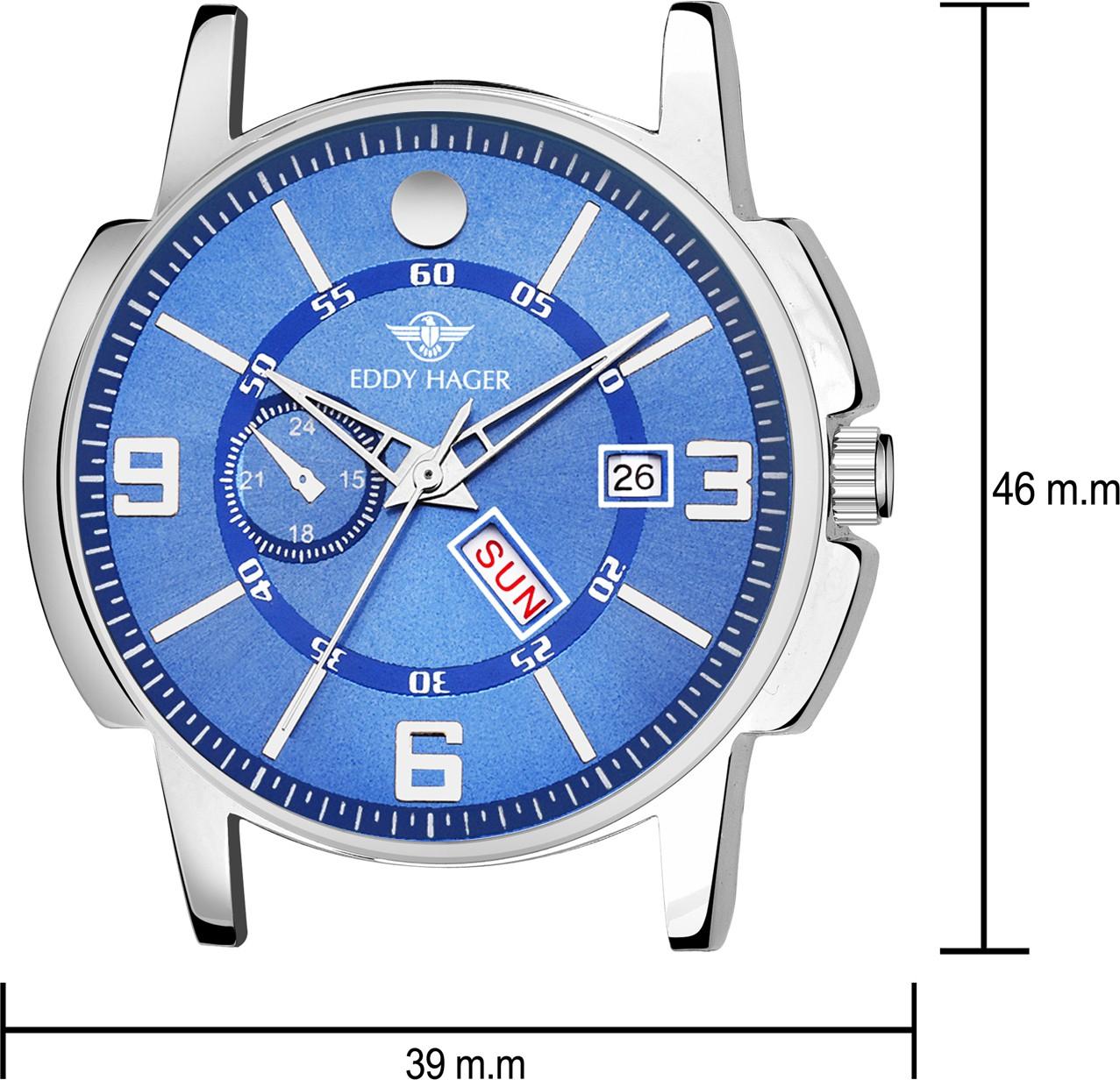 Men's Analog Watch 440 Case Blue Dial D&D EDDY Roposo Clout