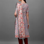 Straight Printed Round Neck Women Kurta Set Roposo Clout