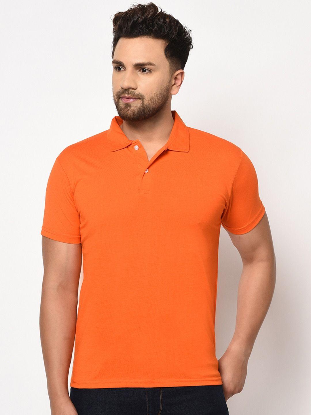 Cotton Blend Solid Half Sleeves Polo T-Shirt Roposo Clout