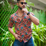 ROYAL TAIL Men's Printed Rayon Cuban Collar Casual Shirt Multicolor Roposo Clout