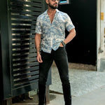 ROYAL TAIL Men's Printed Rayon Cuban Collar Casual Shirt Multicolor Roposo Clout