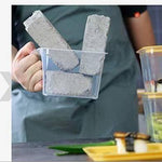 Fridge storage containers - jar Set Plastic Refrigerator Box with Handles  1000 ml (Pack of 6, Blue) 056cc4-2