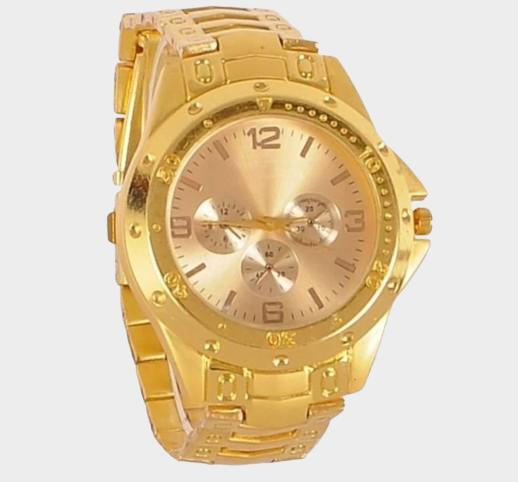 Men's Golden Stainless Steel Watches Roposo Clout