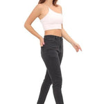 Attire Lab Women's Solid High Waist Skinny Jeans -Grey Roposo Clout