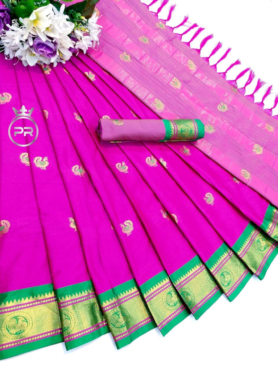 Latest Zari Woven Cotton Saree Roposo Clout