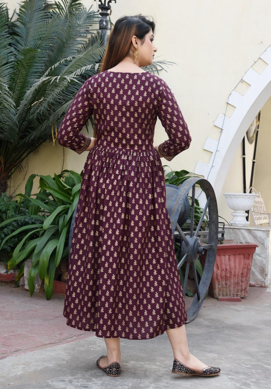 Exclusive Printed Rayon Feeding Kurtis Roposo Clout