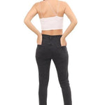 Attire Lab Women's Solid High Waist Skinny Jeans -Grey Roposo Clout