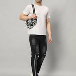 FUDE PRIDE Men's Slim Fit Mid Rise Distressed Grey Jeans Roposo Clout