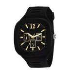 Lorenz Stylish Square Black Dial Smooth Silicon Strap ADDI STYLISH DESIGNER Analog Watch- Black Roposo Clout