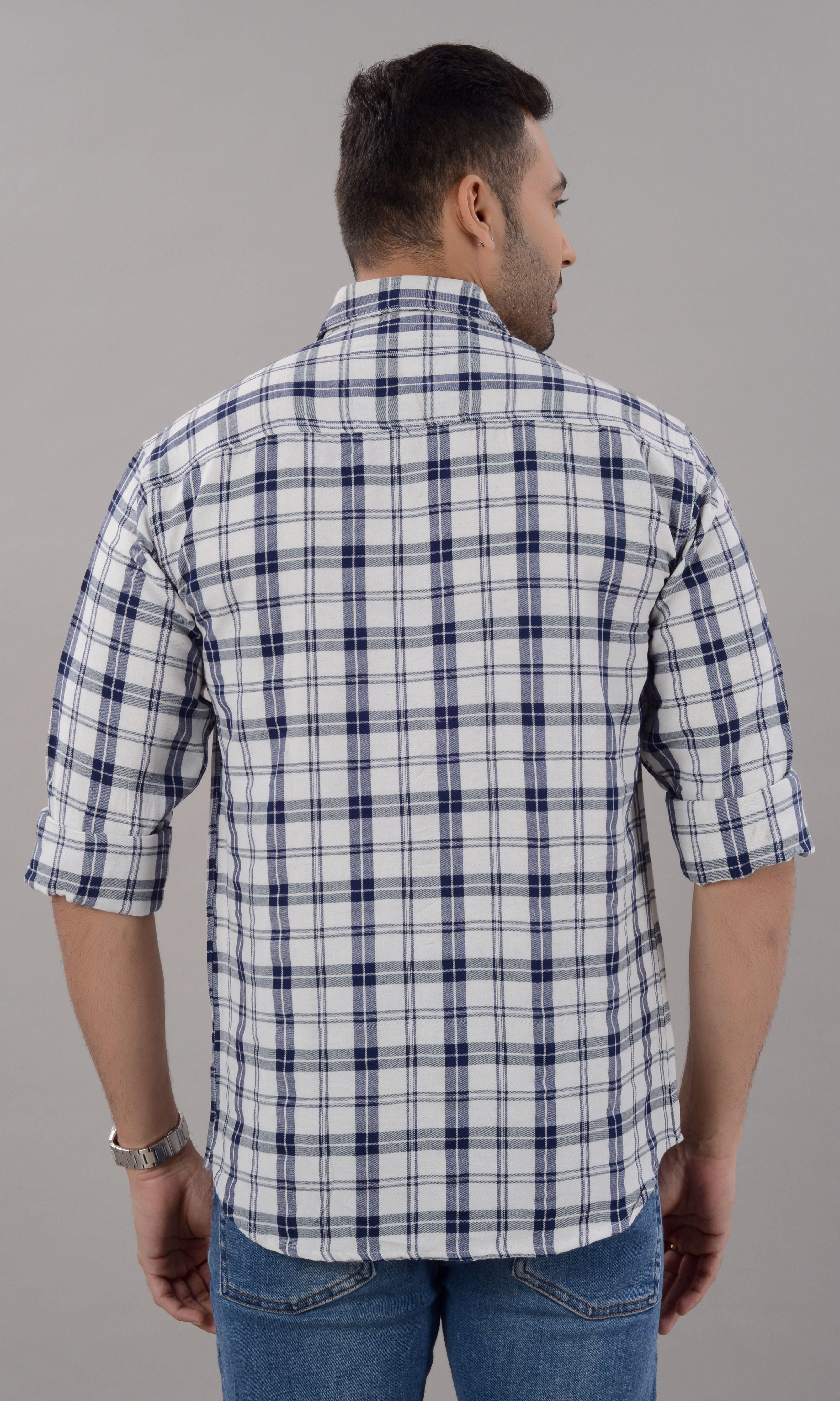 Villain Mens Cotton Full Sleeve Fashion Checkered Shirt Roposo Clout