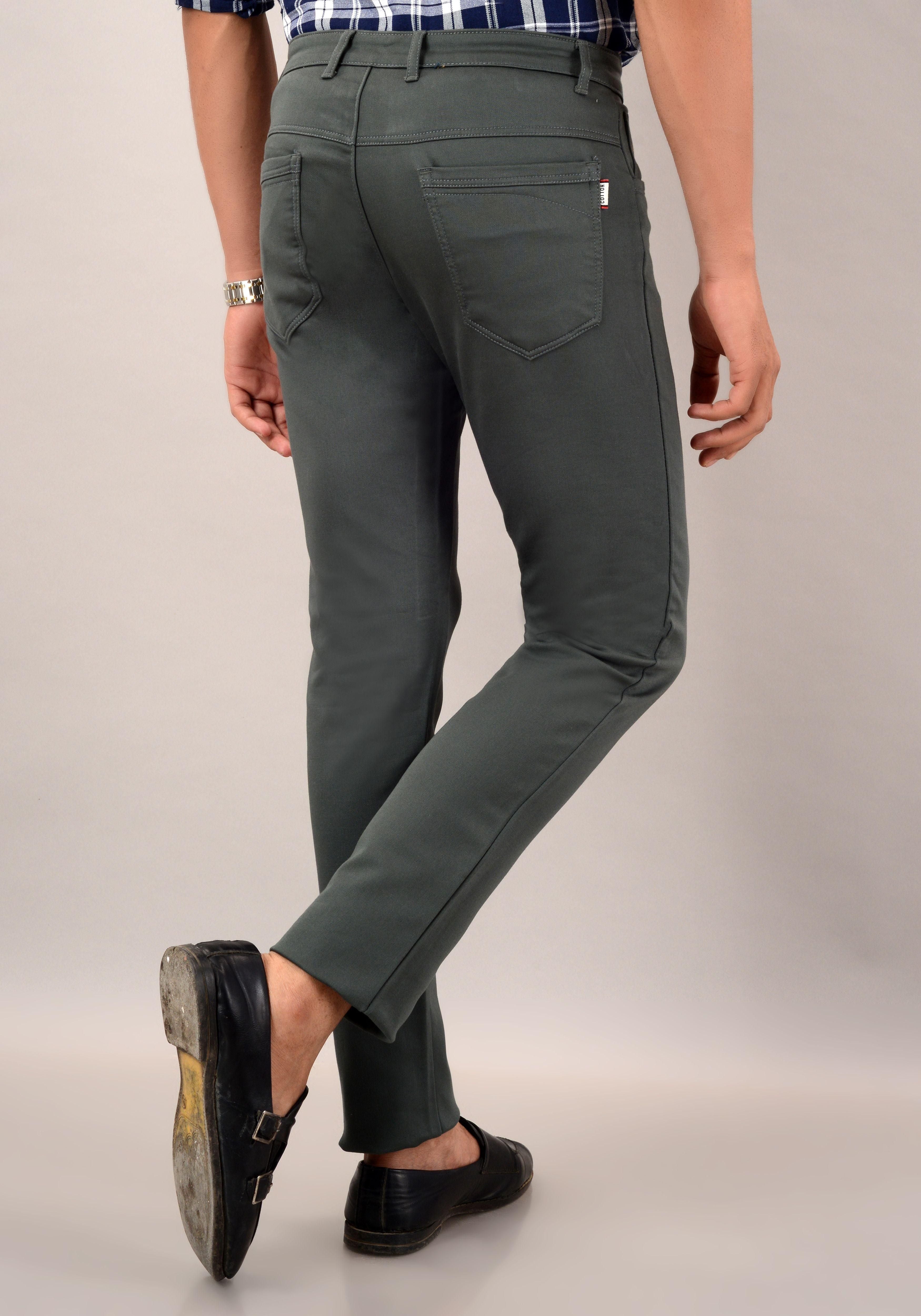 Villain Men's Casual Cotton Chinos Pant Roposo Clout