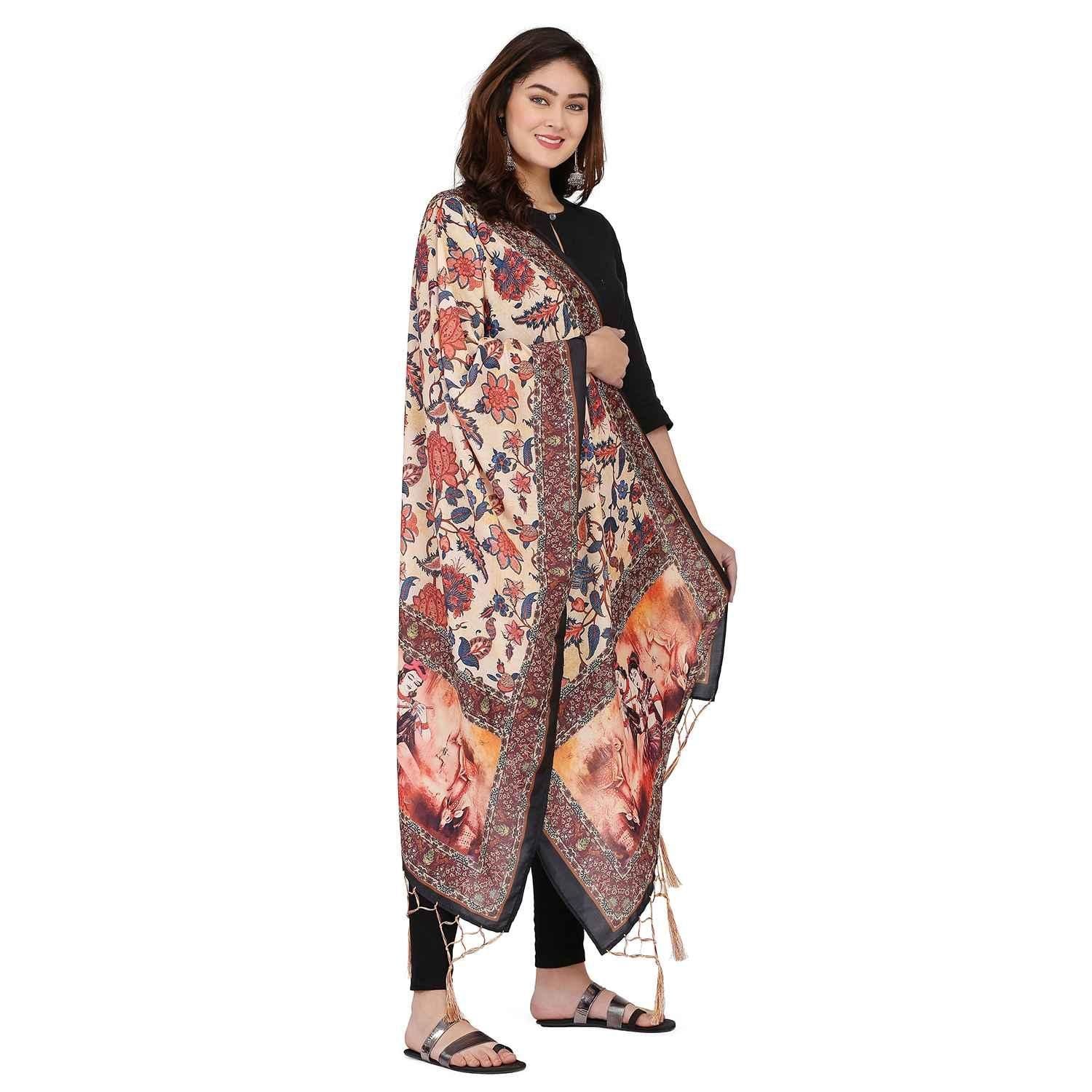 Kaizen Texo Fab Latest Cotton Silk Printed With Jhalar Dupatta Roposo Clout