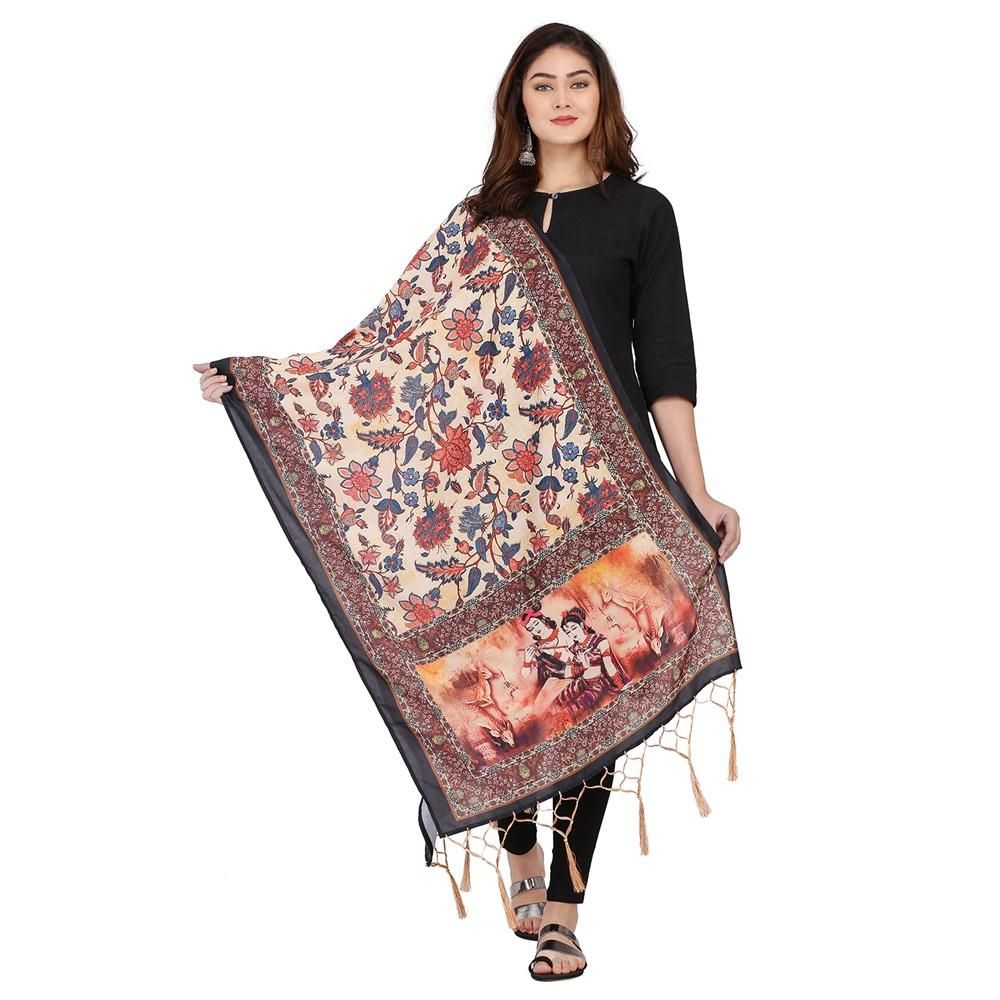 Kaizen Texo Fab Latest Cotton Silk Printed With Jhalar Dupatta Roposo Clout