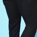 FUDE PRIDE Men's Slim Fit Mid Rise Printed Black Jeans Roposo Clout