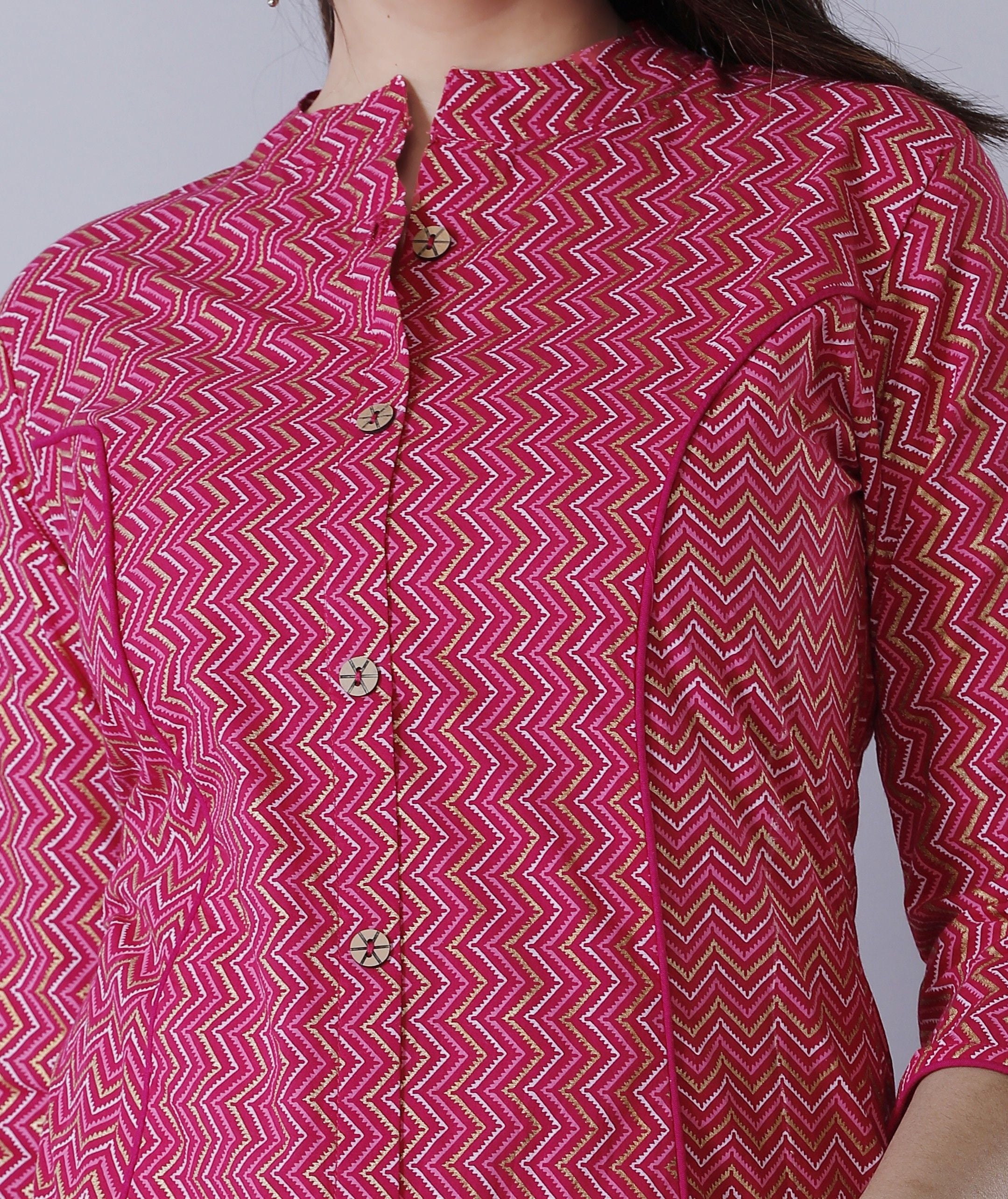 Attractive Printed Cotton Blend Kurti Roposo Clout