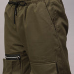 Sprouted Men's Cotton Blend Solid Multipocket Cargo Jogger Roposo Clout