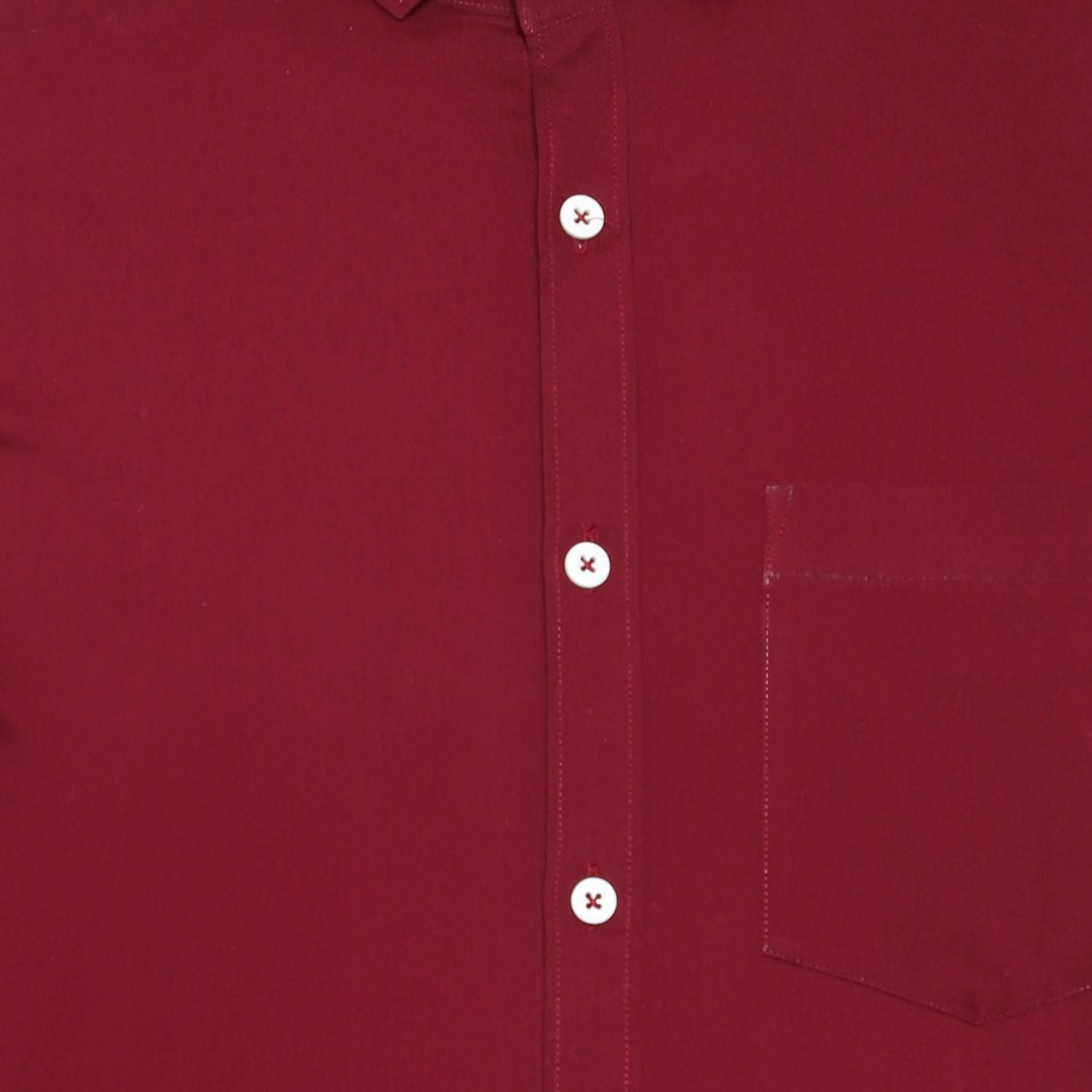 SREY Men Slim Fit Solid Maroon Formal Shirt Roposo Clout
