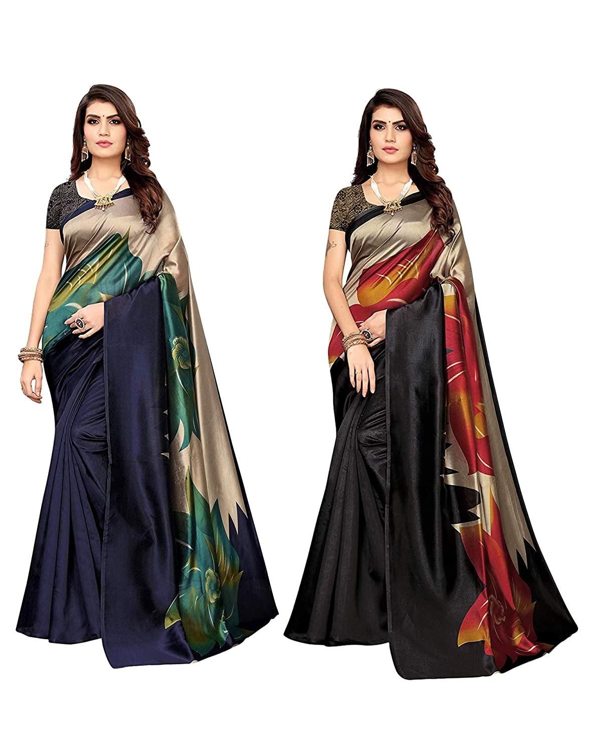 Gorgeous  Printed Art Silk Sarees (Combo) Roposo Clout