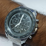 Men Silver Stainless Steel Strap Watch Roposo Clout