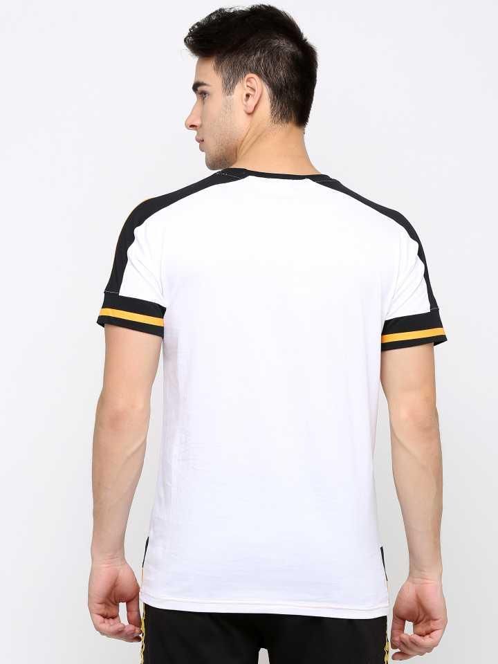 Cotton Blend Color Block Half Sleeves T-Shirt Roposo Clout