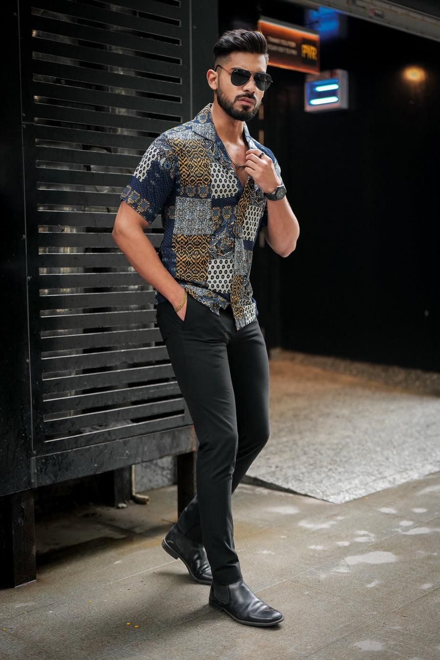 Hot Selling 🔥 ROYAL TAIL Men's Printed Rayon Cuban Collar Casual Shirt Multicolor ⚡50% OFF SALE⚡ Roposo Clout