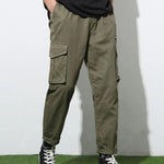 Sprouted Men's Cotton Solid Multipocket Olive Cargo Pant Slim Fit Roposo Clout