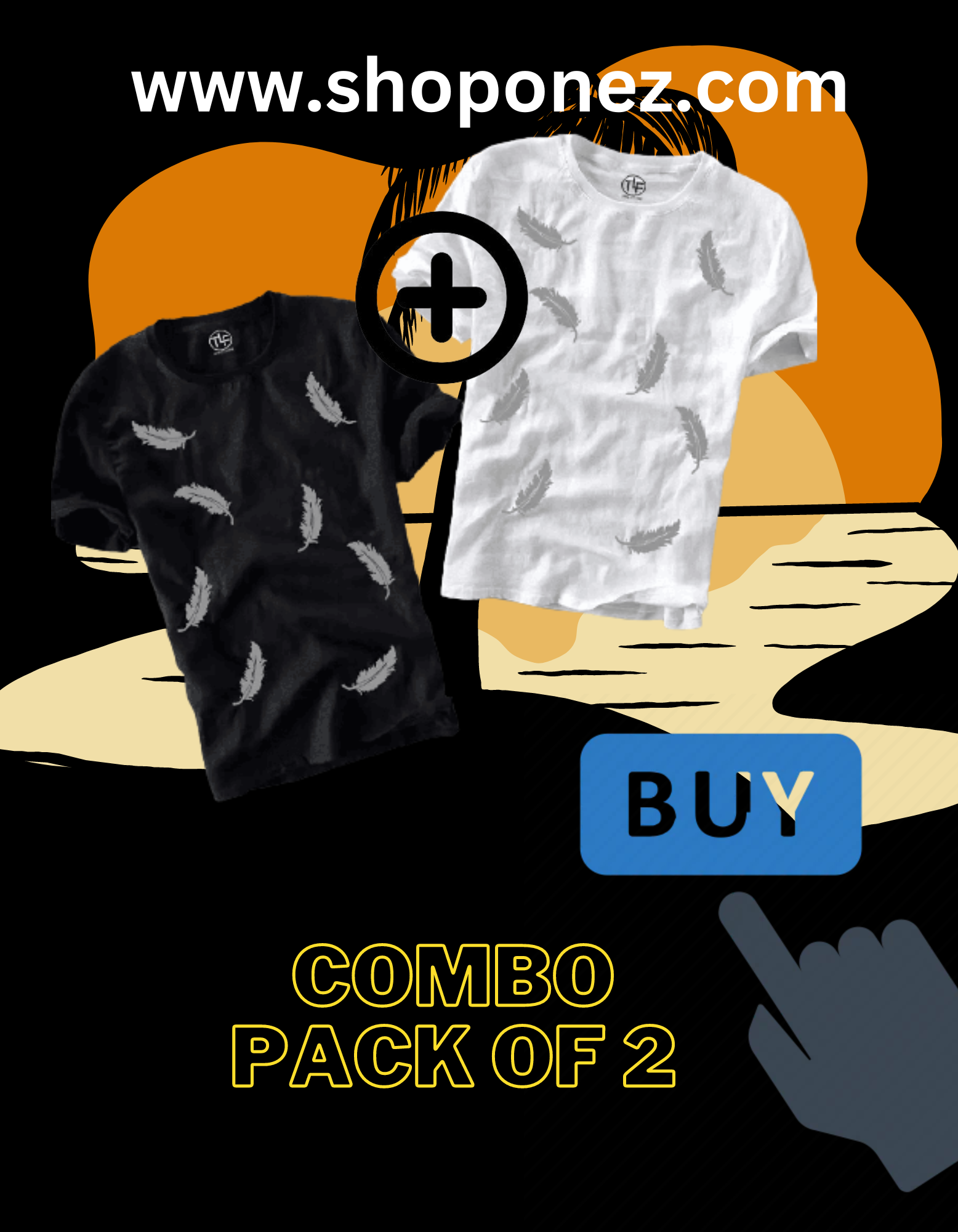Branded Casual Combo t-shirt - Buy 1 Get 1 FREE🔥🔥 shoponez.com