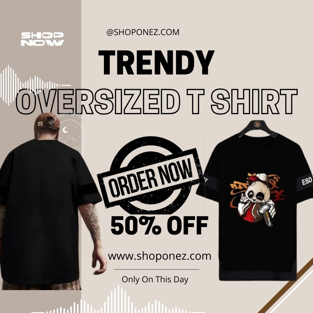 Trendy Oversized T-Shirt ⚡Sale⚡ Roposo Clout