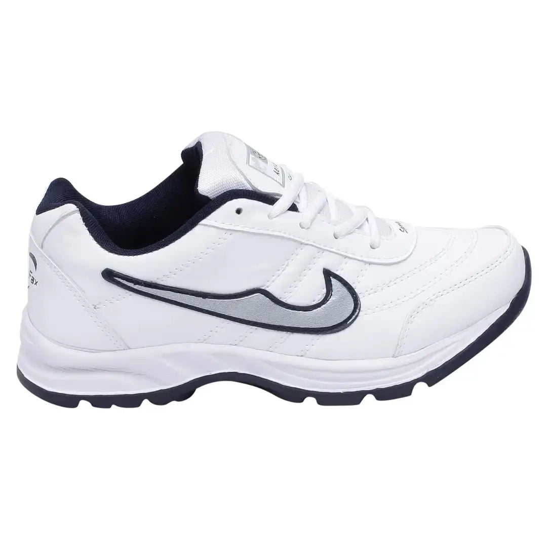 Men Sport Synthetic White Running Shoes
