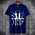 Blue Party wear cotton T-Shirt  for man.
