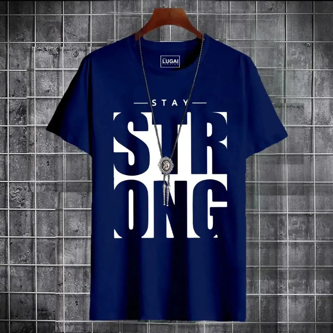 Blue Party wear cotton T-Shirt  for man.