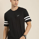 Dillinger Black Solid Oversized T-Shirt Roposo Clout