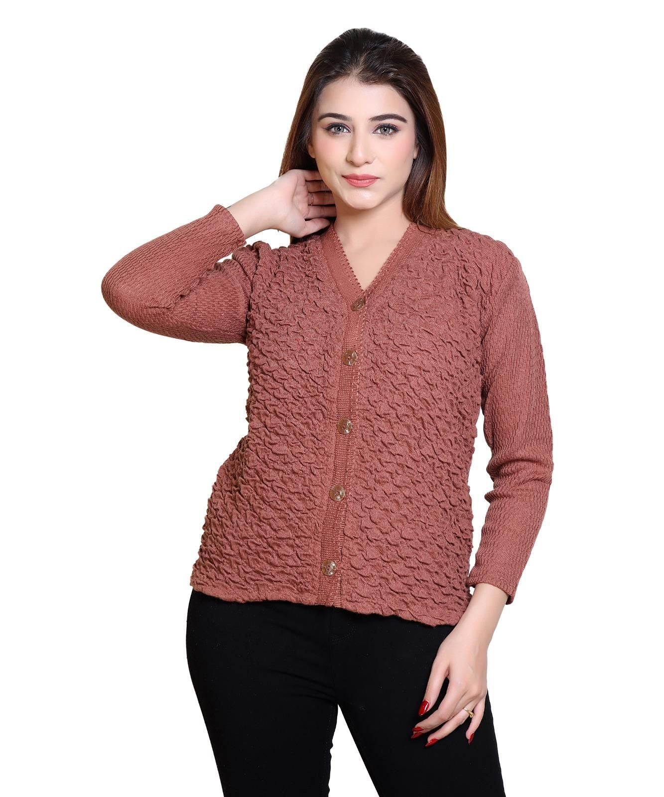 Women's Solid Winterwear Woolen Sweater Roposo Clout