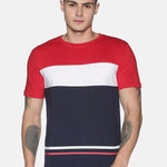 UrGear Cotton Color Block Half Sleeves Mens Round Neck T-Shirt - shoponez.com