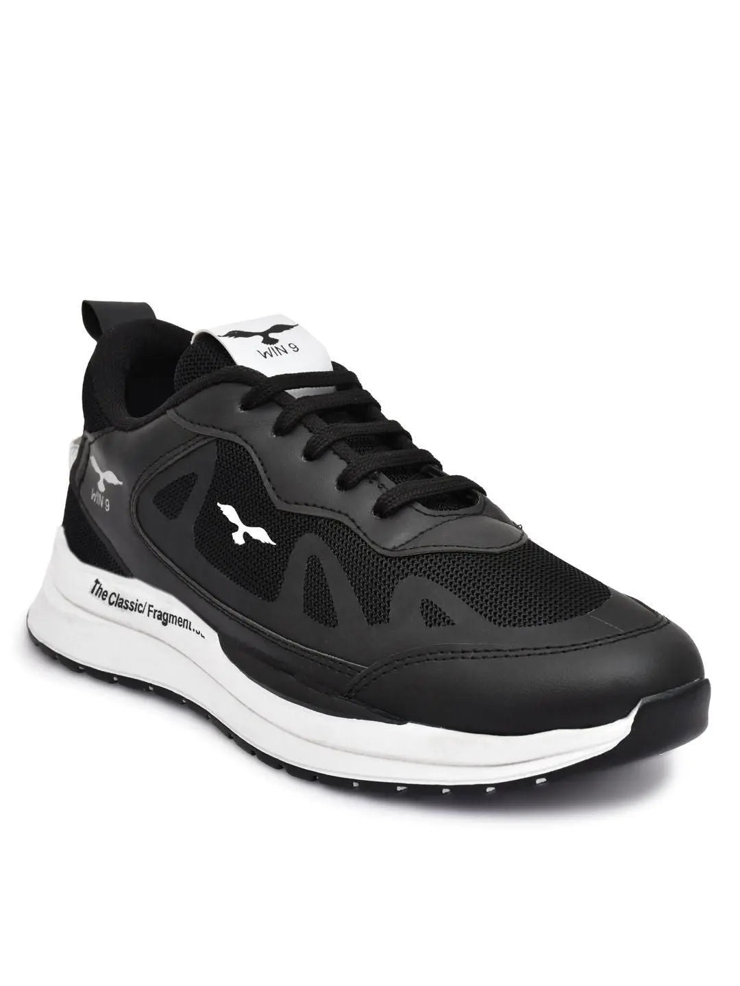 WIN9 Men Lightweight Trendy Walking Sneaker (Black) - shoponez.com