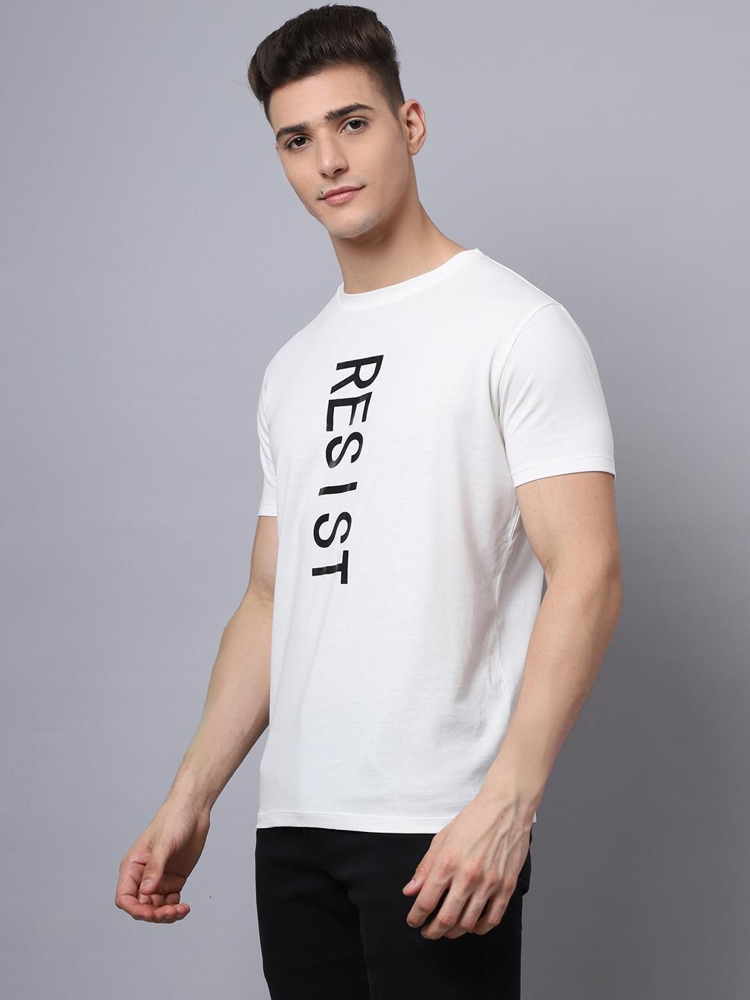 Door 74 Men Off White Graphic Printed Pure Cotton Oversized T-Shirt Roposo Clout