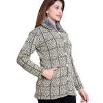 Women's Check Pattern Woolen Winter Coat Roposo Clout