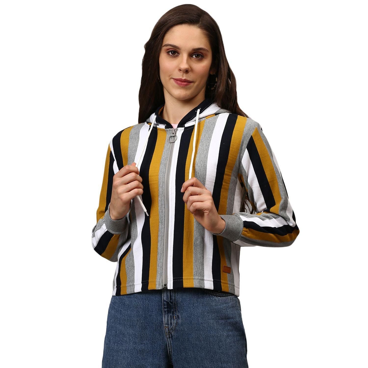 Campus Sutra Women's Solid Stylish Casual Sweatshirts Roposo Clout