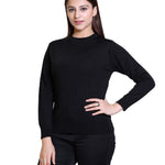 Women's Solid Woolen Full Sleeves Sweater Roposo Clout