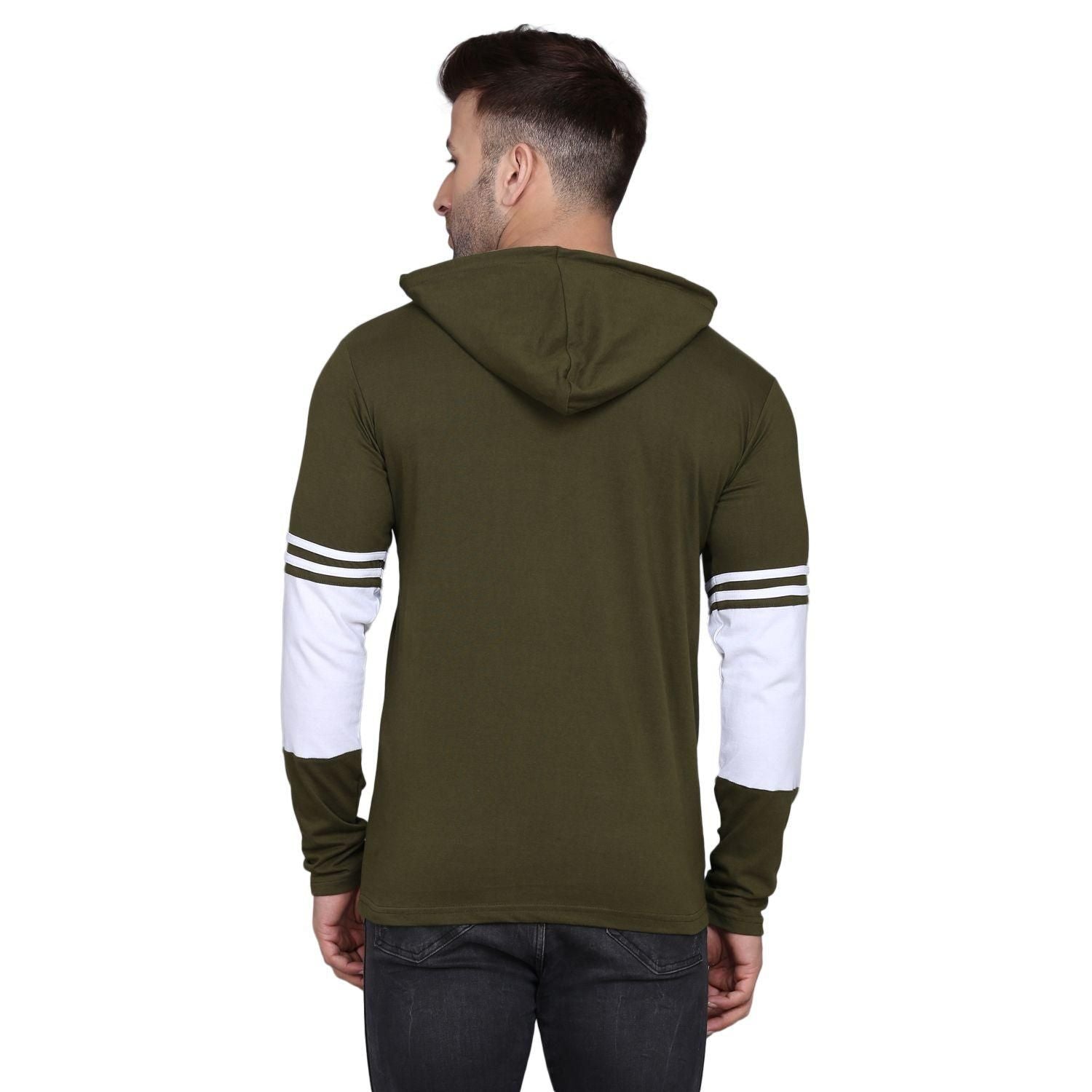 Denzolee Colorblocked Men's Hooded T-Shirt Roposo Clout