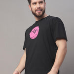 DOOR74 MENS PRINTED BLACK OVERSIZE TSHIRT Roposo Clout