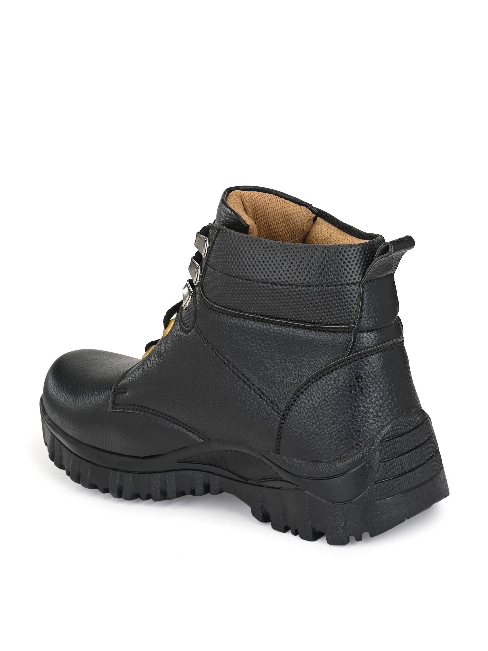 Bucik Men's Black Synthetic Leather Lace-Up Casual Shoes Roposo Clout