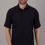 Villain Black Popcorn Half Sleeves Shirt For Men Roposo Clout
