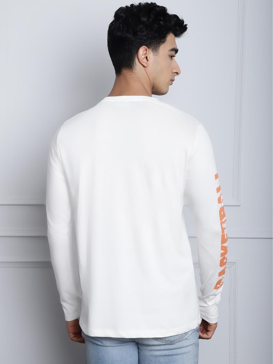 Door 74 Mens Printed Off White Color Regular Fit Long Sleeves Tshirt Roposo Clout