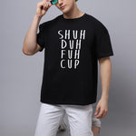 Door 74 Men Black Graphic Printed Pure Cotton Oversized T-Shirt Roposo Clout